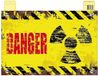 Merkloos Danger deurbord geel - 48 cm - radioactief - Halloween versiering