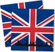 Merkloos Servetten Groot Brittannie vlag - 40x st - 33 x 33 cm - Engeland - Papieren wegwerpservetten - Verenigd Koninkrijk