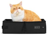 Merkloos Kattenbak Opvouwbaar Reizen - Zwart