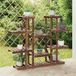 Étagère à fleurs support à fleurs 110x25x110,5 cm bois massif de sapin 971545
