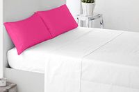 Miracle Home. Anti-peeling kussenslopen, zacht en comfortabel, 50% katoen, 50% polyester. 2 eenheden, 85 x 45. Bed 150, Fuchsia