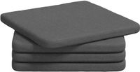 vidaXL Zitkussens - 4 stuks - Stof - Donkergrijs - 40 x 40 x 3 cm