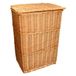 Panier à linge droit, saule, intérieur doublé, grand