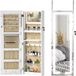 Homcom Wandgemonteerde sieradenkast - MDF, glas - 37 x 10,5 x 108 cm - Wit