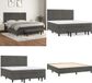 vidaXL Boxspring met matras fluweel donkergrijs 160x200 cm