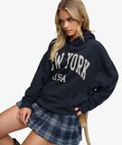 Superdry Athletic Essentials Hoodie Relaxed Pasvorm Femme Bleu Marine Foncé