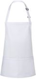 Karlowsky Korte schort met bib Basic wit Textiel Effen 60 cm 75 cm