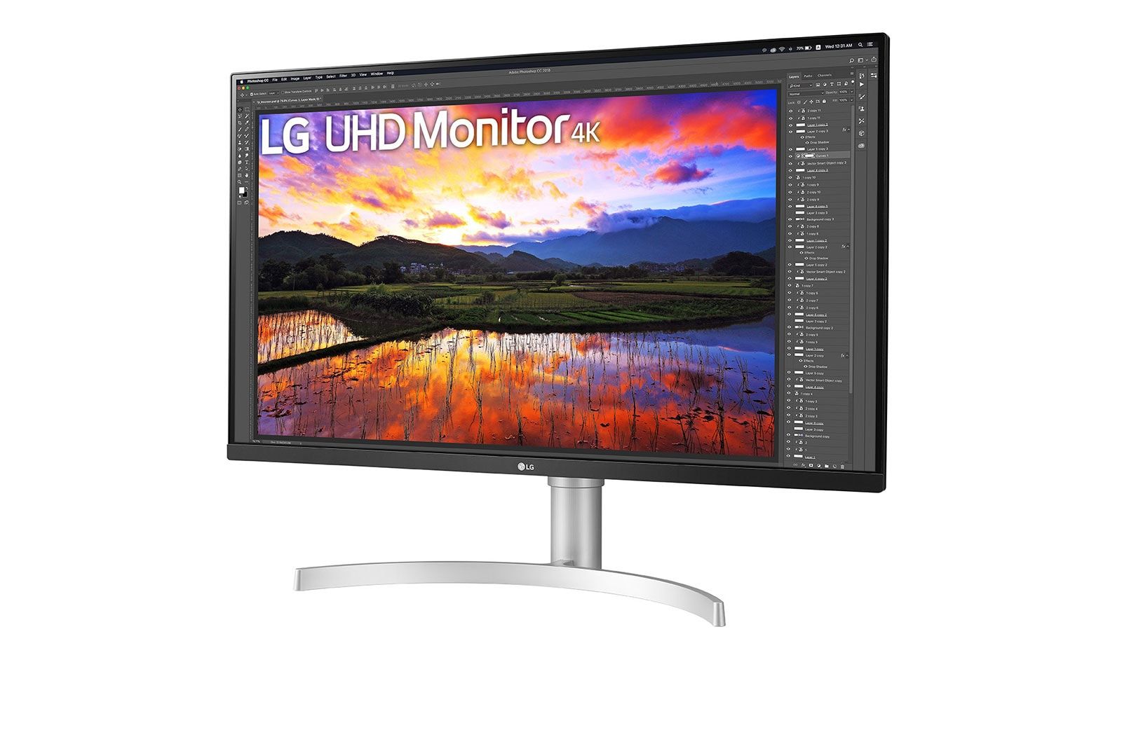 LG 32UN650P-W 31.5" 4K Ultra HD LED Monitor - Silver