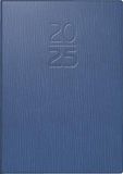BRUNNEN Zakagenda model 713 (2025), 2 pagina's = 1 week, A7, 160 pagina's, kunstleren omslag Kayak, blauw