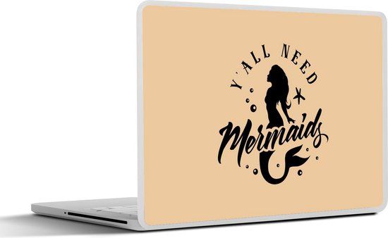 SleevesAndCases Laptop Sticker - 13.3 inch - Zeemeermin - Beige - Quotes - Vinyl