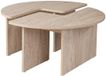 Hanah Home Houten salontafel "Moira" - 90 x 90 x 41 cm - Travertin
