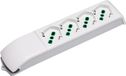 FANTON Multiprise avec 4 prises - Schuko et bypass italien - 16 A - Blanc