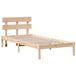 vidaXL Bedframe met hoofdeinde, 90 x 190 cm, massief grenenhout, bruin
