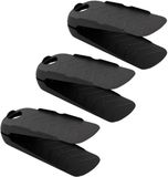 Plasticforte Schoenenopbergers - 3x voor een paar schoenen - zwart - kunststof - ruimtebesparend - schoenenrek - 11 x 28 x 10 cm