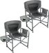 TRVLMORE Chaises de camping - Pliable - 2-Pack - Gris