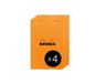 RHODIA 15600Cpack - Geniet Notitieblok N°15 Giantpad Oranje - A5 - Gelijnd - 150 Afscheurbare Vellen - Clairefontaine Papier 80 g/m² - Omslag van Gecoat Karton - Pakket van 4 blokken