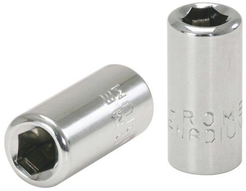 KSTools 1/4 inch adapter-socket voor bits 1/4"" hoogglans verchroomd, op hanger