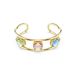 Swarovski Chroma cuff armband, Cushion-slijpvorm, Meerkleurig, Goudkleurige toplaag