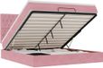 vidaXL Lit plateforme avec matelas et LED 160x200cm Velours Rose