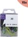 Alco 15x Paperclips Alco 50mm rond assorti kleuren 30 stuks in doos
