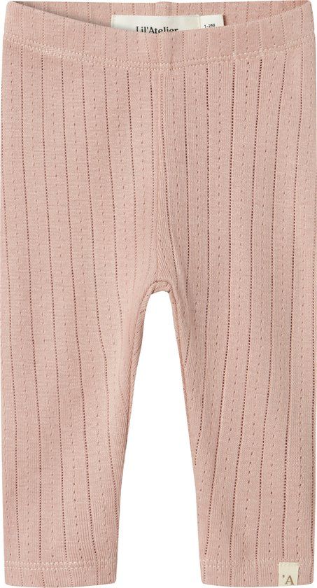 LIL' ATELIER NAME IT - NBFRACHEL NIS SLIM LEGGINGS LIL NOOS - Baby - Leggings - Roze - Gestreept - Katoen/Modal - Maat 86