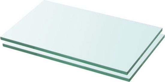 vidaXL Schappen - 2 stuks - 30x12 cm - glas - transparant