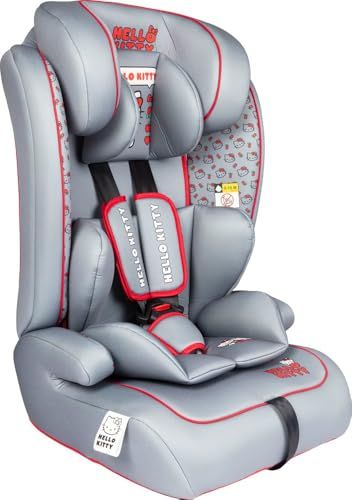 Hello Kitty iSize R129 76-150 cm autostoeltje met zijbescherming, verstelbare hoofdsteun en extra comfort voor kinderen van 15 tot 36 kg