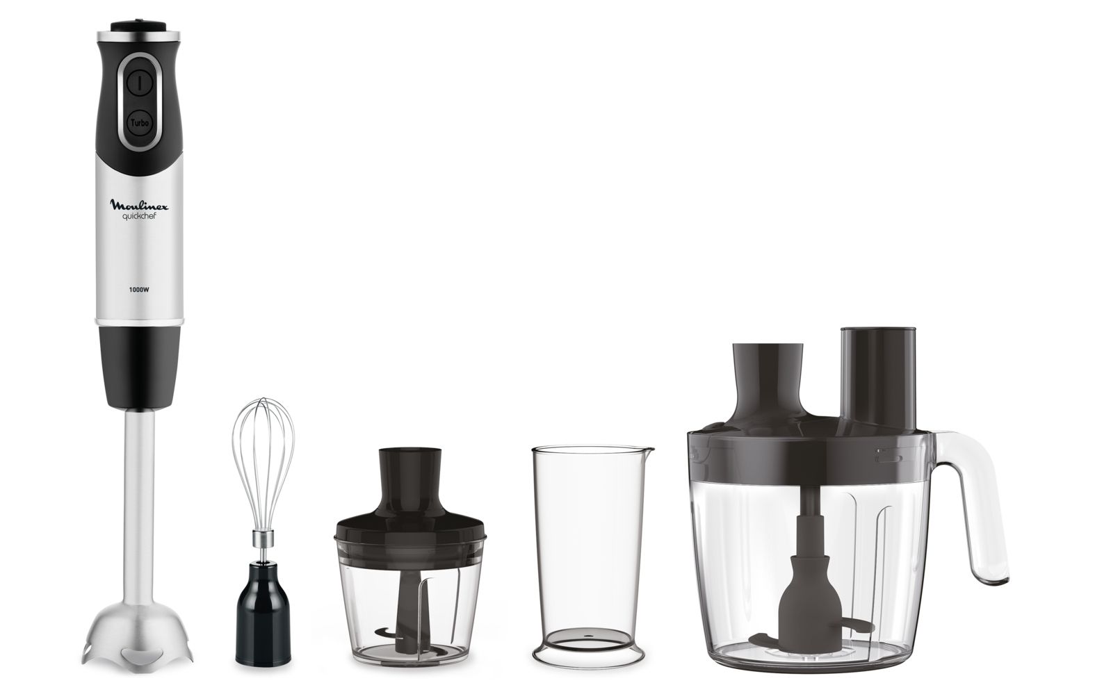 Moulinex Quickchef Staafmixer - 1000W - Zwart/RVS