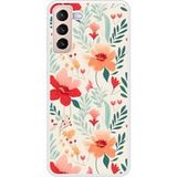 Samsung Galaxy S21 Flower wall Verstevigd hoesje met sublimatie bedrukking