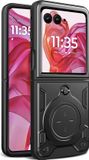 Techsuit Hoesje geschikt voor Motorola Razr 50 Ultra - CamGuard Pro Back Cover - Zwart