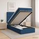 Maison Exclusive Lit Ottoman exclusif avec matelas et tête de lit, couleur bleue, 100 x 200 cm, revêtement en tissu