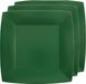 Santex Feest gebaksbordjes - donkergroen - 10x - karton - 18 cm - vierkant