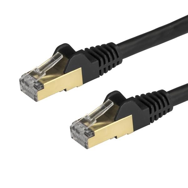 StarTech.com 0,5m zwart Cat6a Ethernet netwerkkabel shielded (STP) Cat6a patchkabel Cat 6a