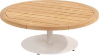 4 Seasons Outdoor Volta koffietafel - teakhout/wit - Ø80