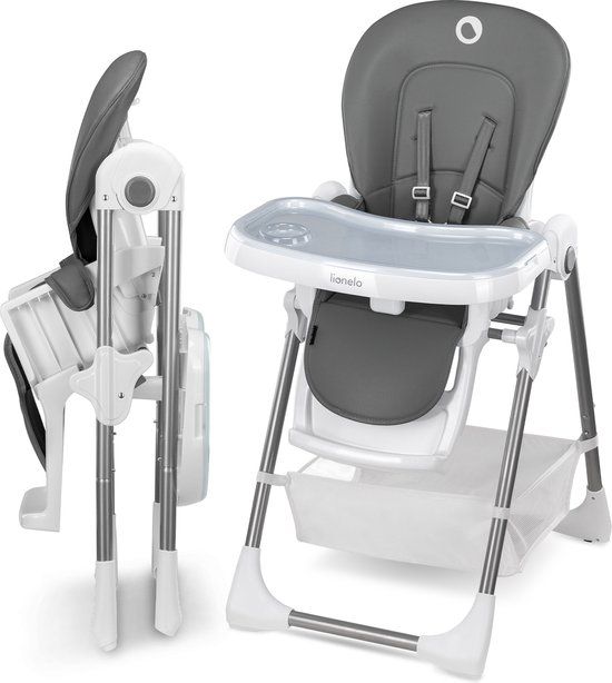 Lionelo Linn Plus Kinderstoel - Grijs - Verstelbaar - Met Eetblad