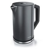 Arendo - Roestvrijstalen waterkoker met temperatuurinstelling 40-100 graden in stappen van 5 - Dubbelwandig design - Model ELEGANT - 1,5 liter - 2200 W