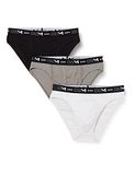 DIM Set van 3 Slips Coton Stretch voor Heren - Zwart/Grijs/Wit - Maat L