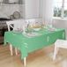 Bonamaison Tafelkleed, Anti-Mold, Sneldrogend, Waterdicht, 100% Polyester Tafellaken, Petroleum Groen, Wit, 140 x 160 Cm