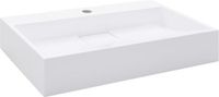 vidaXL Lavabo 60x38x11 cm résine minérale/résine marbrière blanc