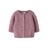 NAME IT BABY katoenen rechtvallend gebreide vest - paars