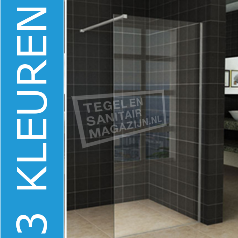 Wiesbaden Slim glasplaat Helder glas 105x200cm 8mm nano - Chroom