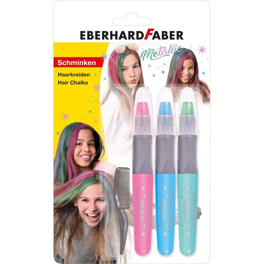 Eberhard Faber Hair Chalk Metallic - 4 stuks - Meisjes