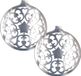 Fest-Dekor Gmbh Grande boule de Noël décoration suspendue en carton - 2x - argent - Dia 49 cm