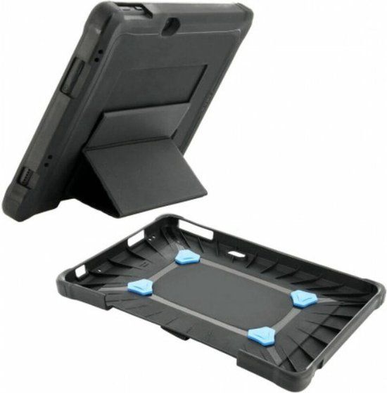 Merkloos Mobilis PROTECH - Achterzijde behuizing voor tablet - met standaard, handriem en schouderriem, verstevigd - 30% hergebruikt materiaal - zwart - voor Zebra ET51, ET56