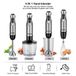 StarTech 4-in-1 Staafmixer set - Model HB1200 - 1200W krachtige motor - 6 standen - RVS mengstaaf - Hakmolen en smoothiebeker - EU-stekker