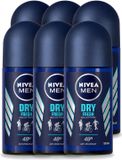 Nivea Men Deodorant Roller Dry Fresh 6 x 50 ml