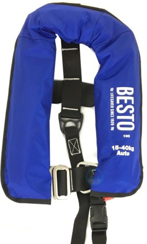 Besto Junior Kinder Reddingsvest Auto/Harnas Blauw