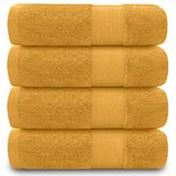 GC GAVENO CAVAILIA 700 g/m² badhanddoeken – grote badhanddoeken – Egyptisch katoen – sneldrogende handdoeken – zachte handdoeken – oker – 90 x 140 cm