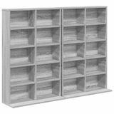 vidaXL CD Kast 2 st Grijs Sonoma 65 x 23,5 x 97,5 cm Bewerkt hout