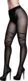 Baci Lingerie Baci - Ribbon And Bow Jacquard Pantyhose Queen Size - 4890808183120